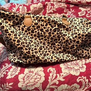 Cheetah print duffel bag!